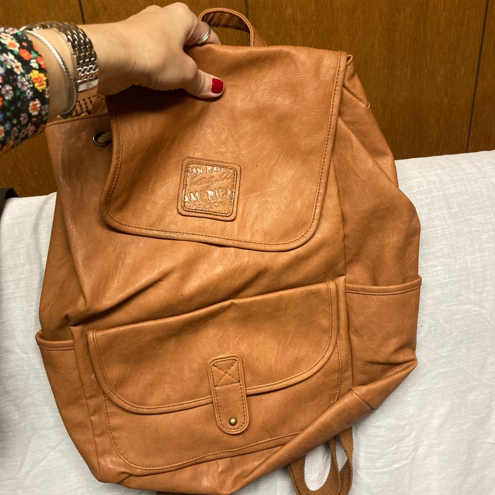 Beautiful never worn faux leather backpack